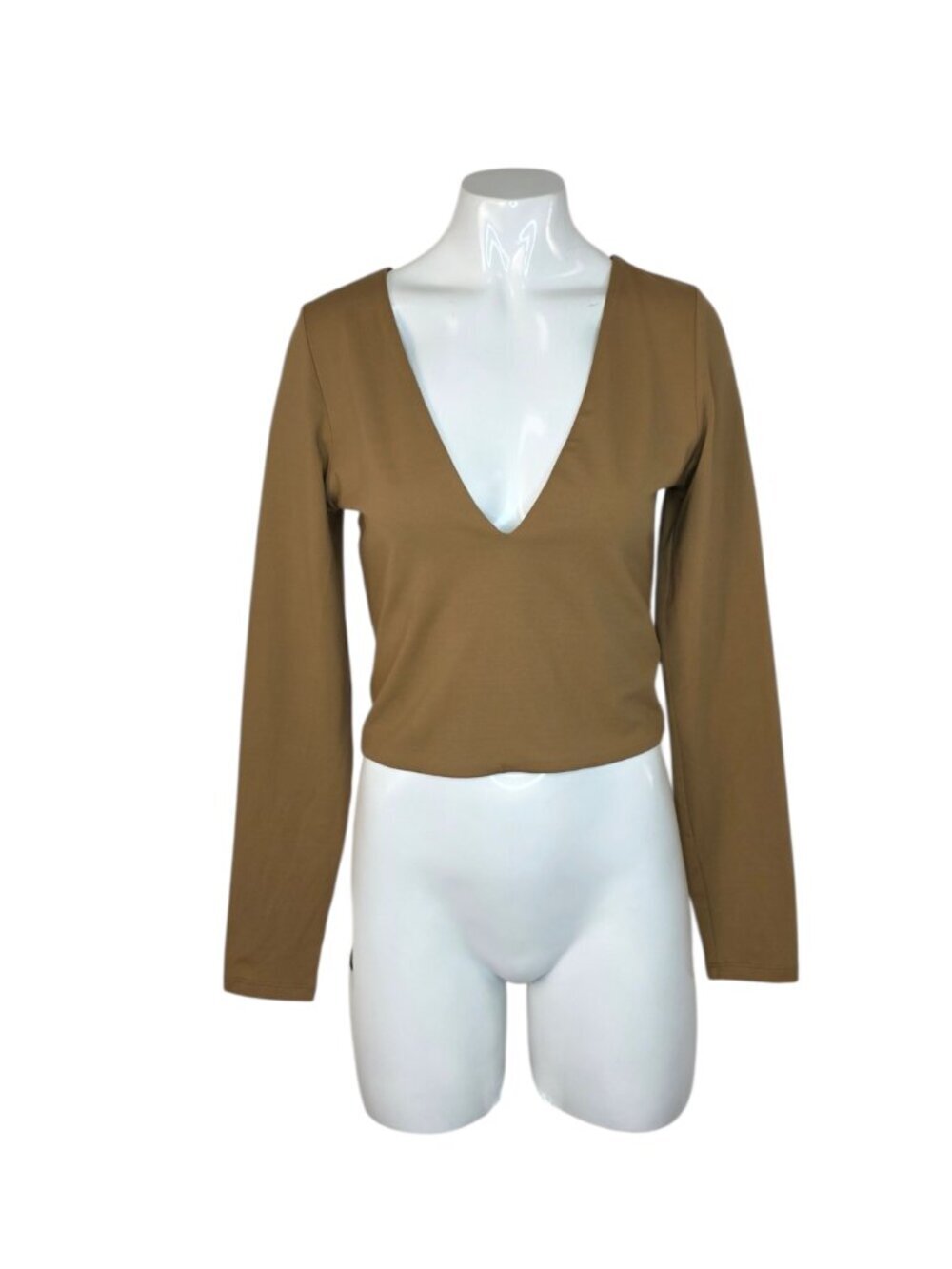 Aritzia Babaton Contour Long Sleeve V-Neck Shirt Size Medium